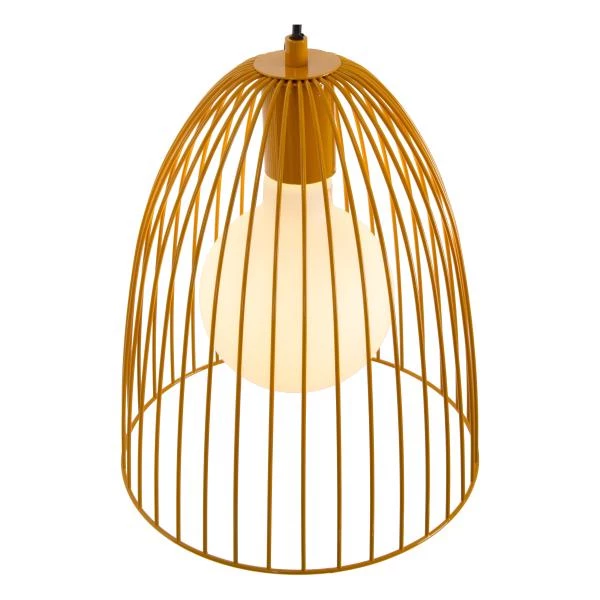 Lucide MACARONS - Pendant light - Ø 24,5 cm - 1xE27 - Ocher Yellow - detail 4